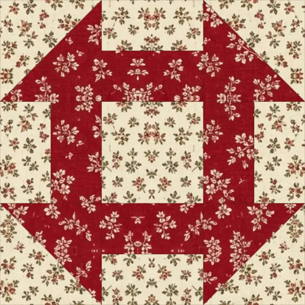 Churn Dash quilt block