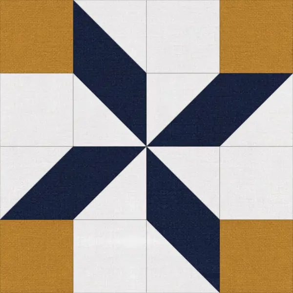 Clay's Choice quilt block in navy and white