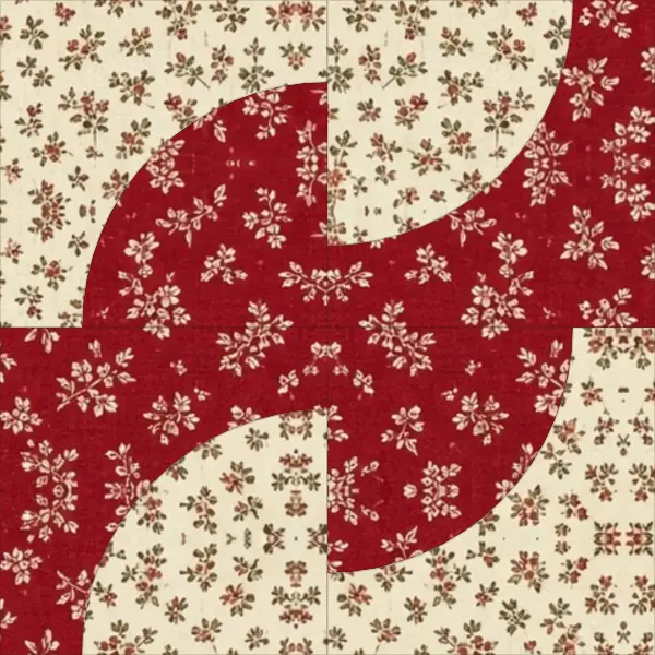 Drunkard's Path quilt block