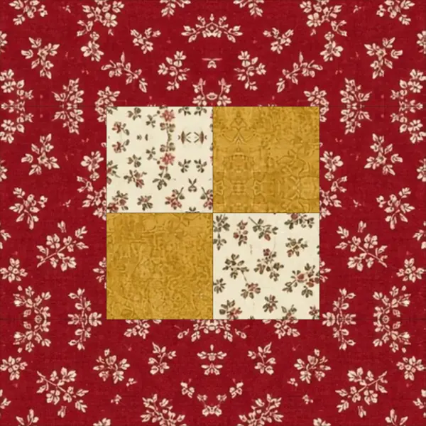 Framed Four Patch quilt block