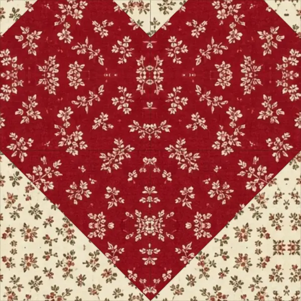 Heart quilt block