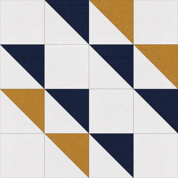 Hovering Hawks quilt block in navy and white