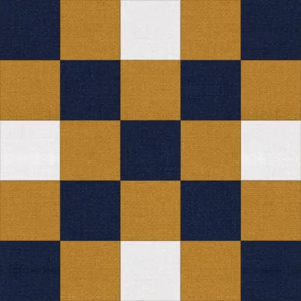 Irish Chain quilt block in navy and white