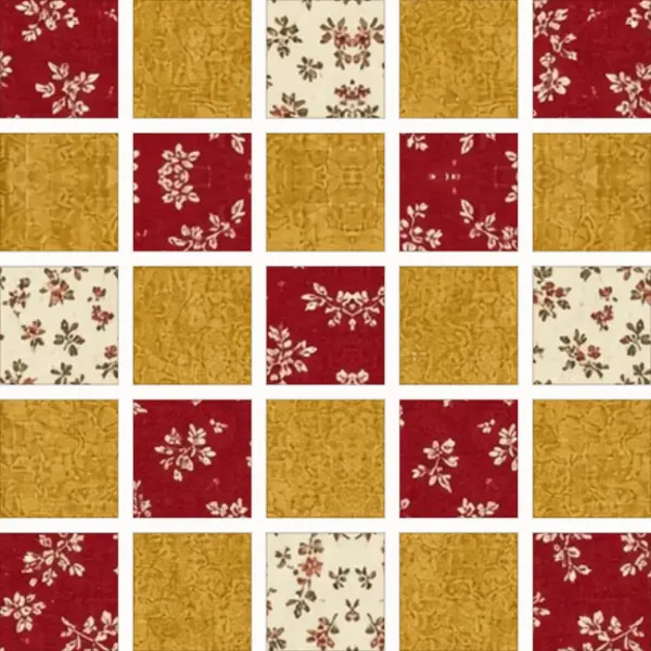 Irish Chain block laid out in its units before sewing