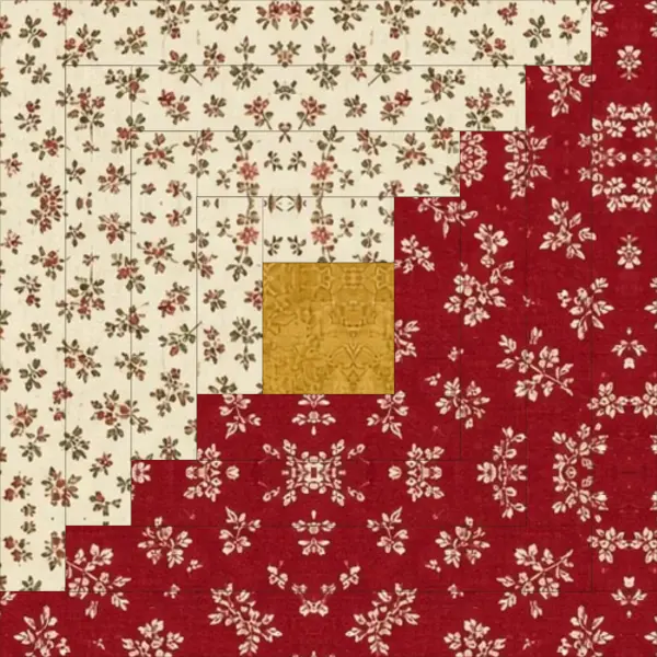 Log Cabin quilt block