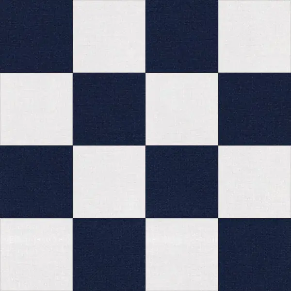 Sixteen Patch quilt block in navy and white