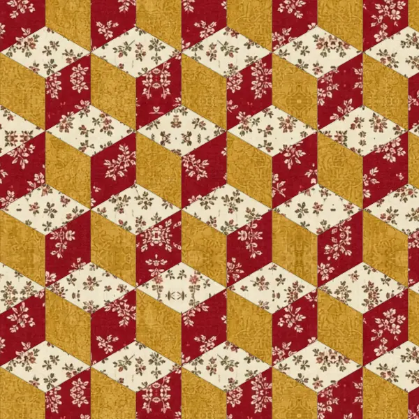 Tumbling Blocks quilt block