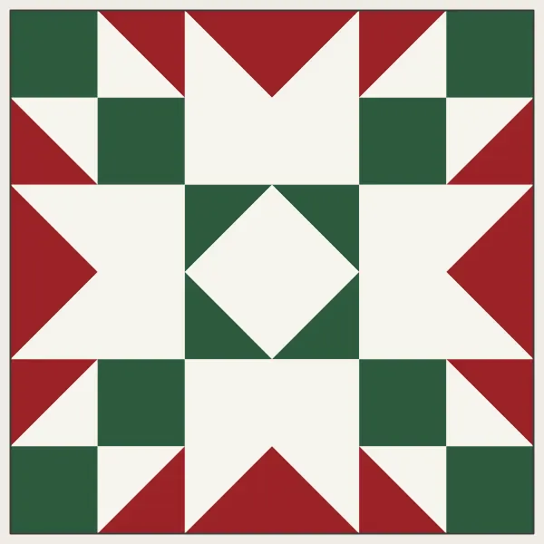Four Patch Star barn quilt