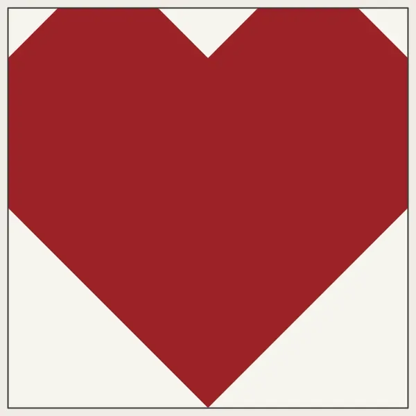 Heart barn quilt