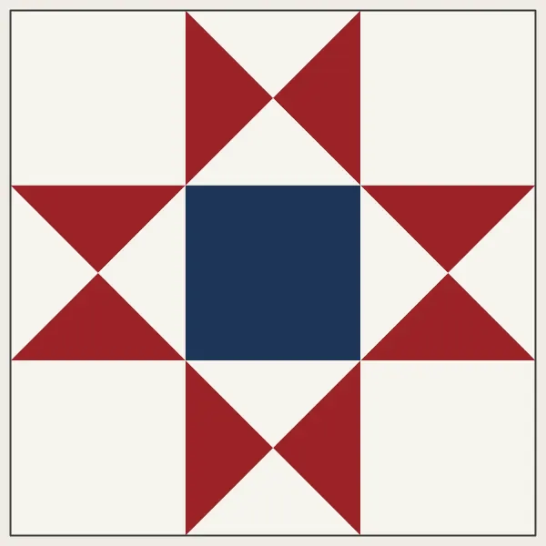 Ohio Star barn quilt