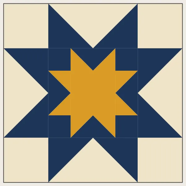 Rising Star barn quilt