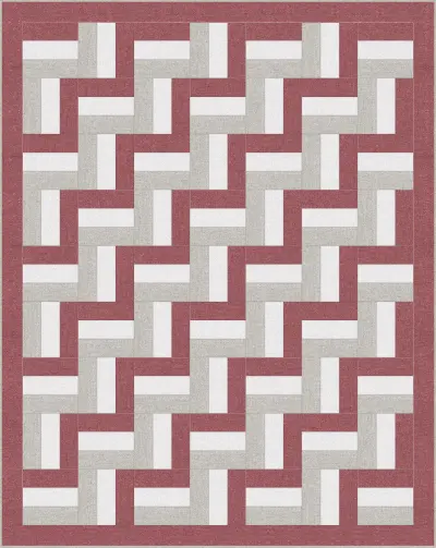 Rail Fence Baby quilt