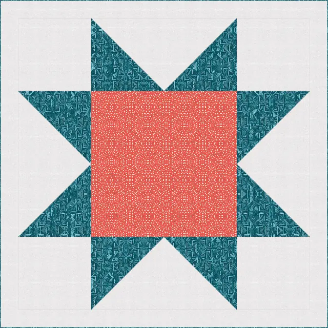 Big Star quilt, king size, 108" × 108"