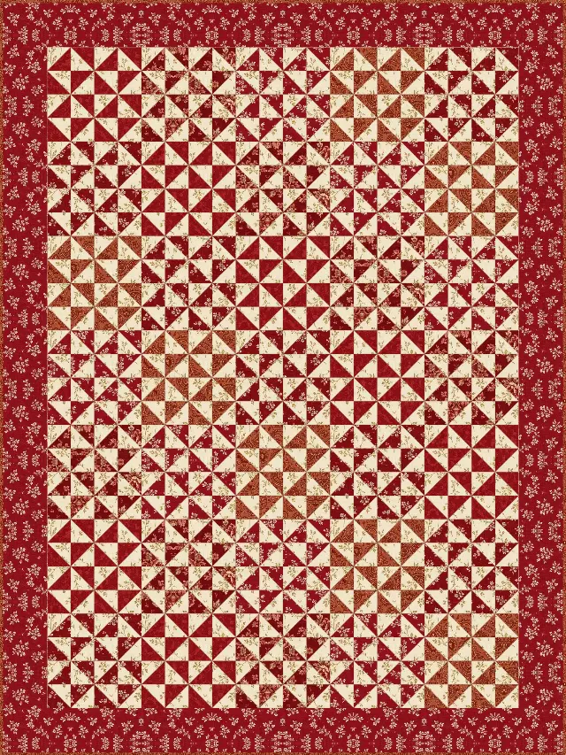 Broken Dishes quilt, crib size, 48" × 64"