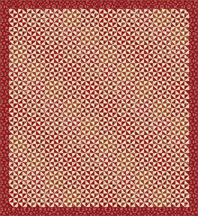 Broken Dishes quilt, full size, 88" × 96"