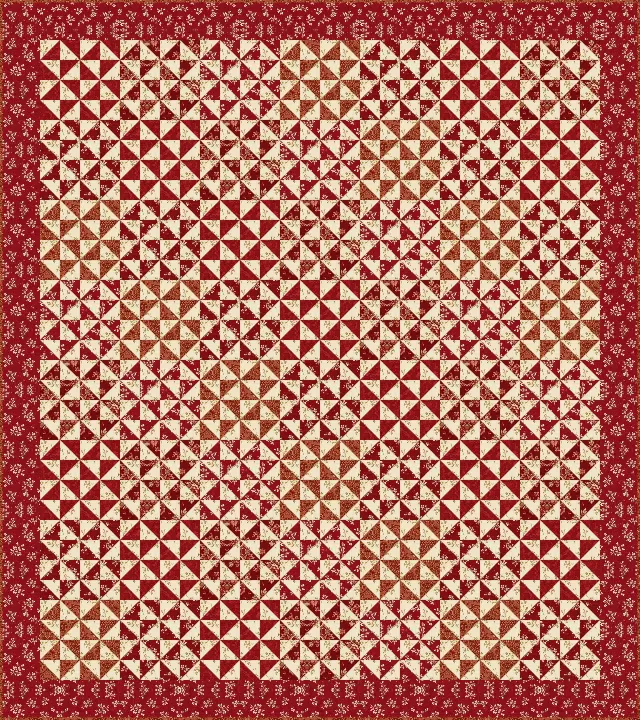 Broken Dishes quilt, throw size, 64" × 72"