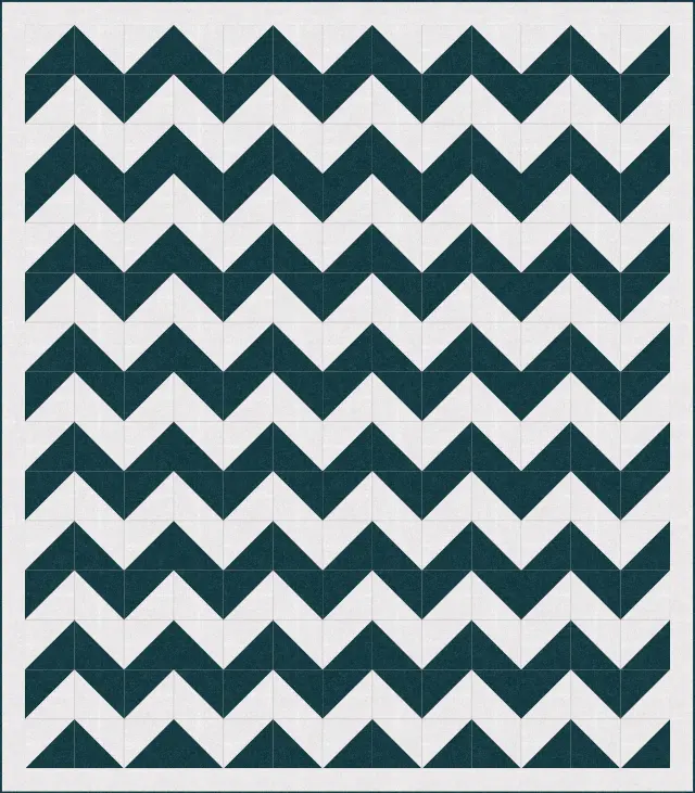 Chevron quilt, full size, 84" × 96"