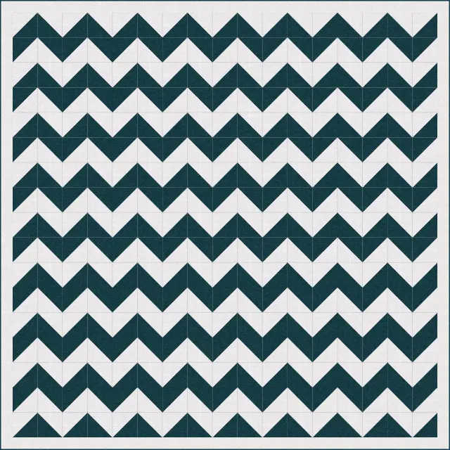 Chevron quilt, king size, 108" × 108"
