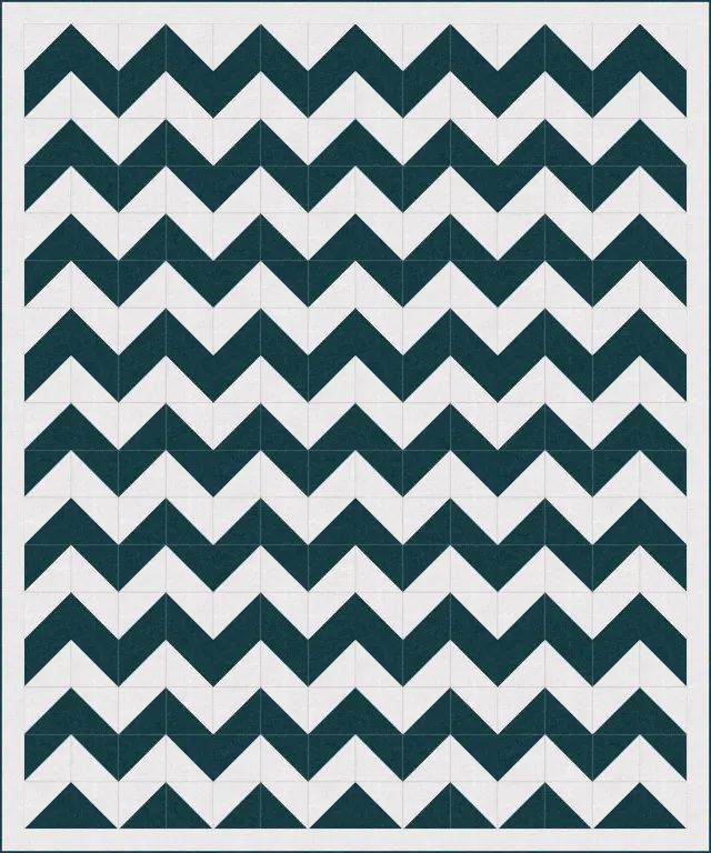 Chevron quilt, queen size, 90" × 108"