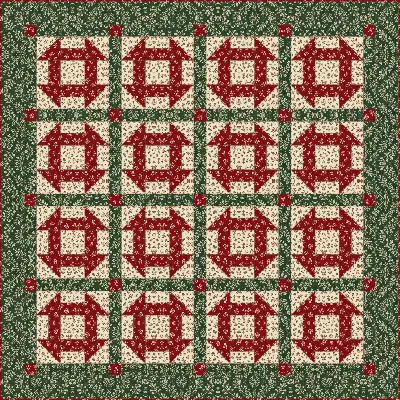 Christmas Churn Dash quilt