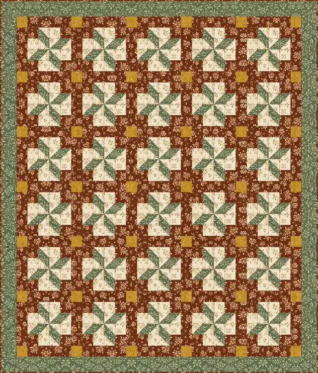 Clay's Choice quilt, throw size, 58" × 68"
