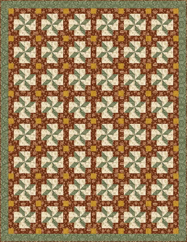 Clay's Choice quilt, twin size, 68" × 88"