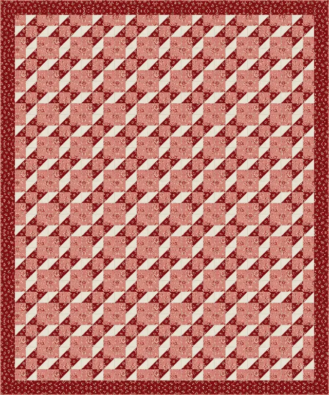 Contrary Wife quilt, queen size, 89" × 107"