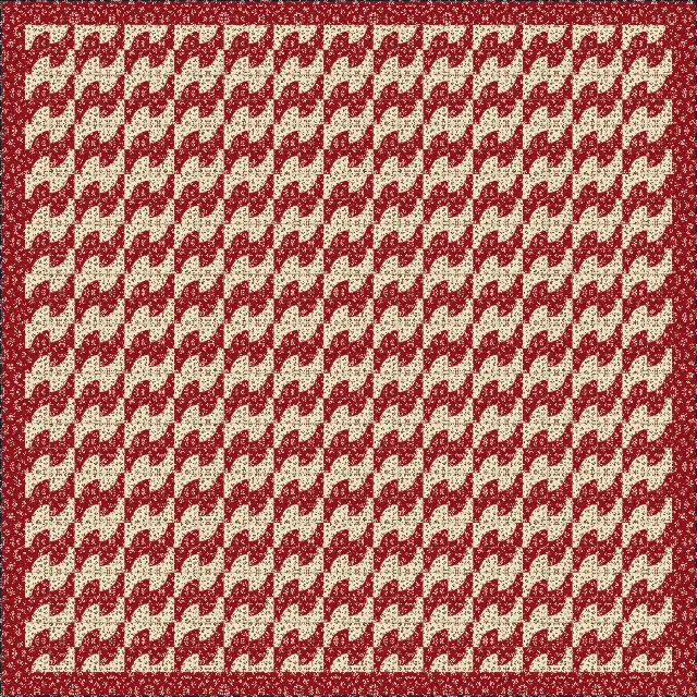 Drunkard's Path quilt, king size, 112" × 112"