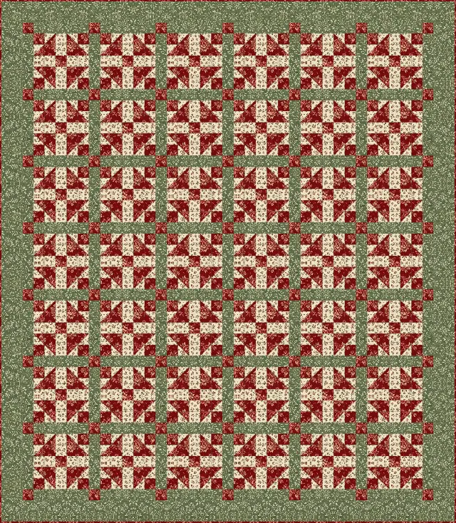 Grandmother's Choice quilt, full size, 82" × 94"