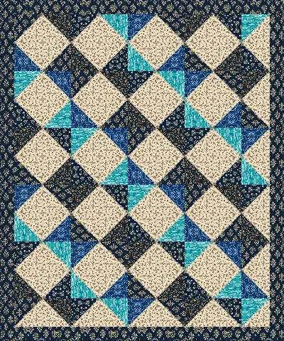 Half-Square Triangle quilt