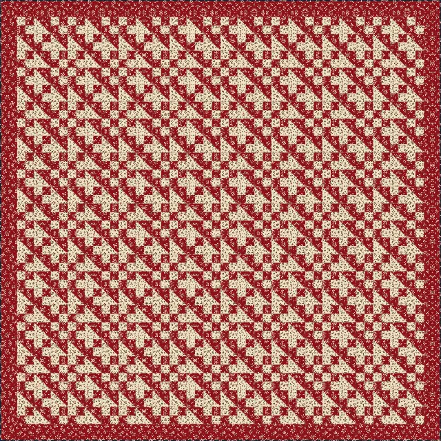 Jacob's Ladder quilt, king size, 104" × 104"