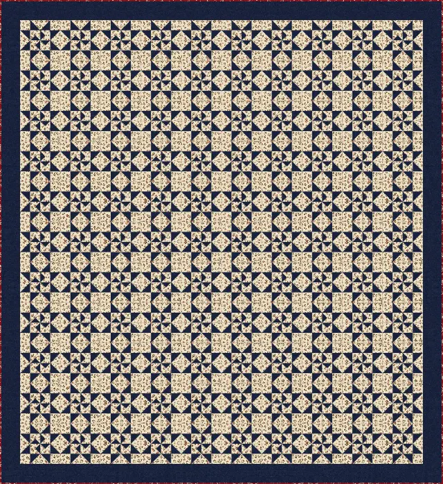 Martha Washington Star quilt, full size, 88" × 96"