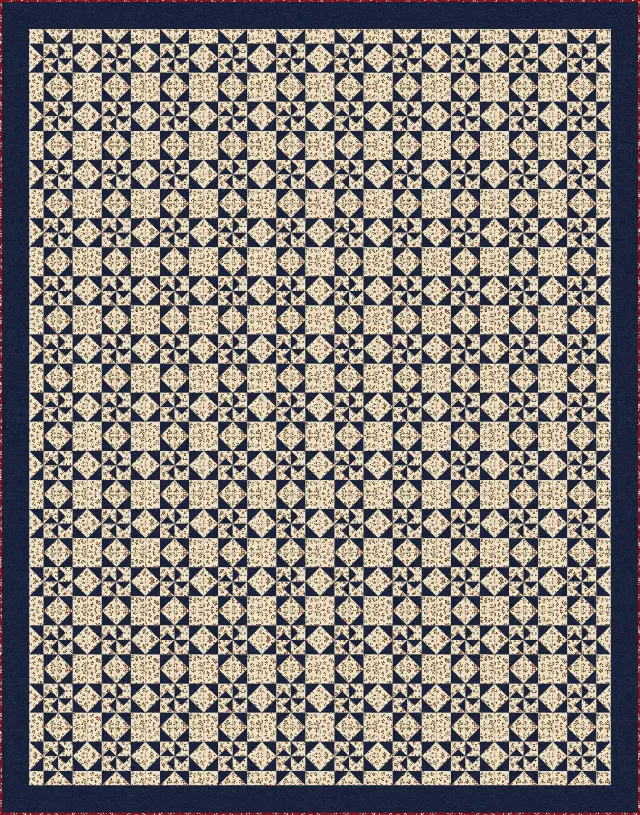 Martha Washington Star quilt, queen size, 88" × 112"
