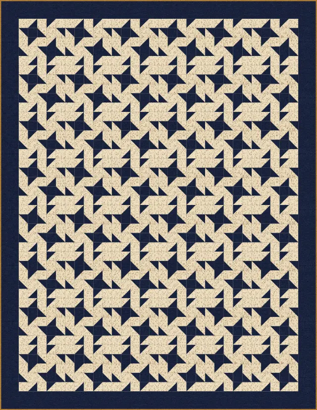 Milky Way quilt, twin size, 68" × 88"