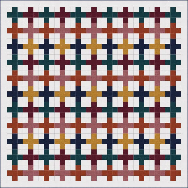 Modern Plus quilt, king size, 107" × 107"