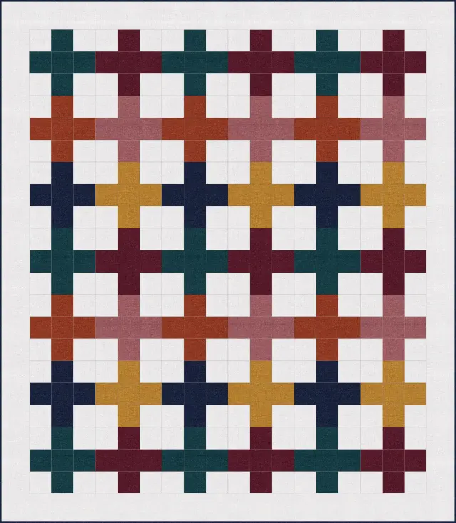 Modern Plus quilt, throw size, 62" × 71"