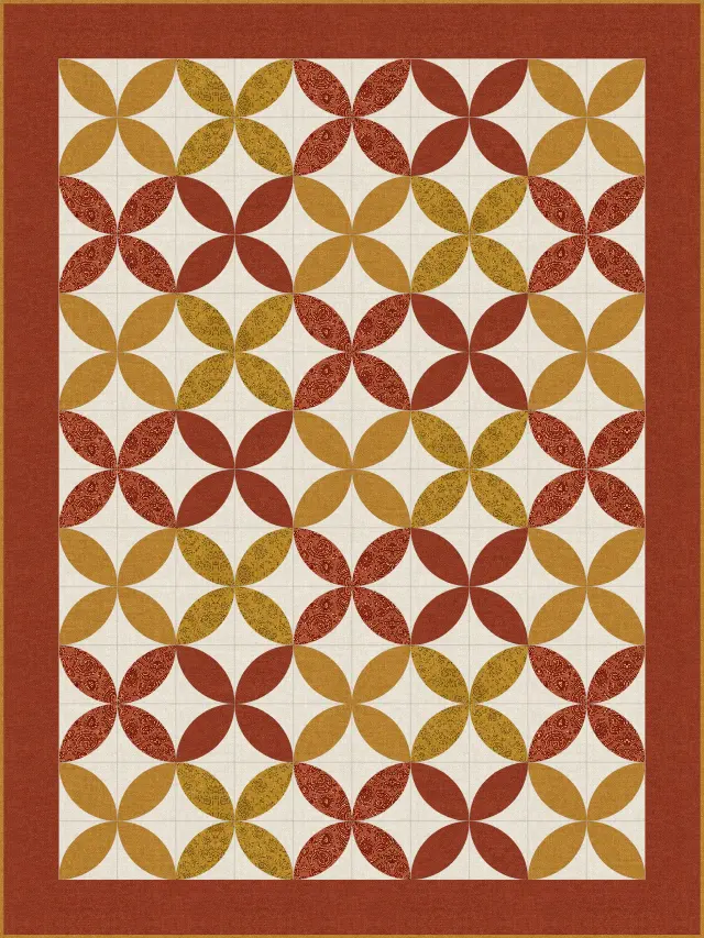 Orange Peel quilt, crib size, 48" × 64"