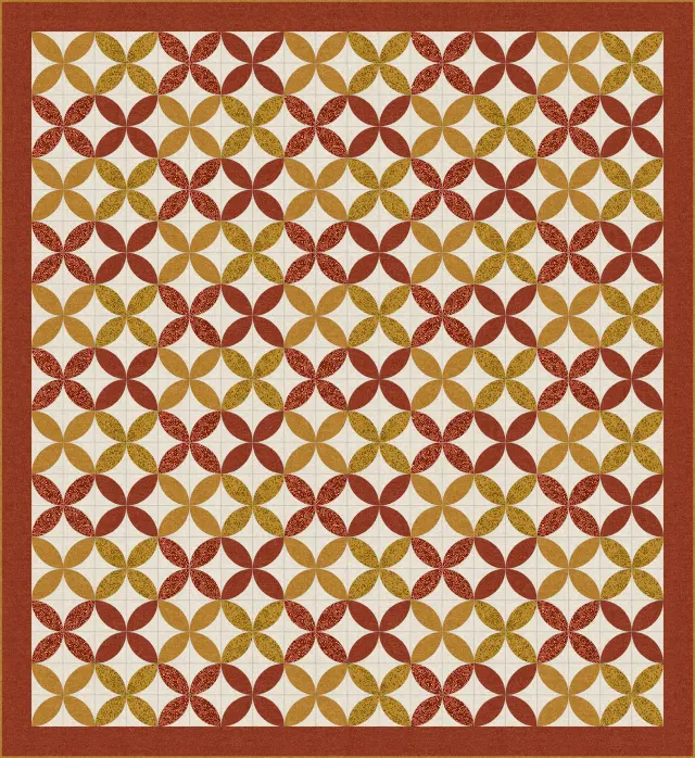 Orange Peel quilt, full size, 88" × 96"