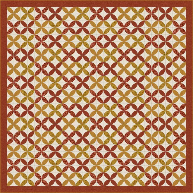 Orange Peel quilt, king size, 112" × 112"