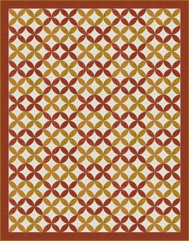 Orange Peel quilt, queen size, 88" × 112"