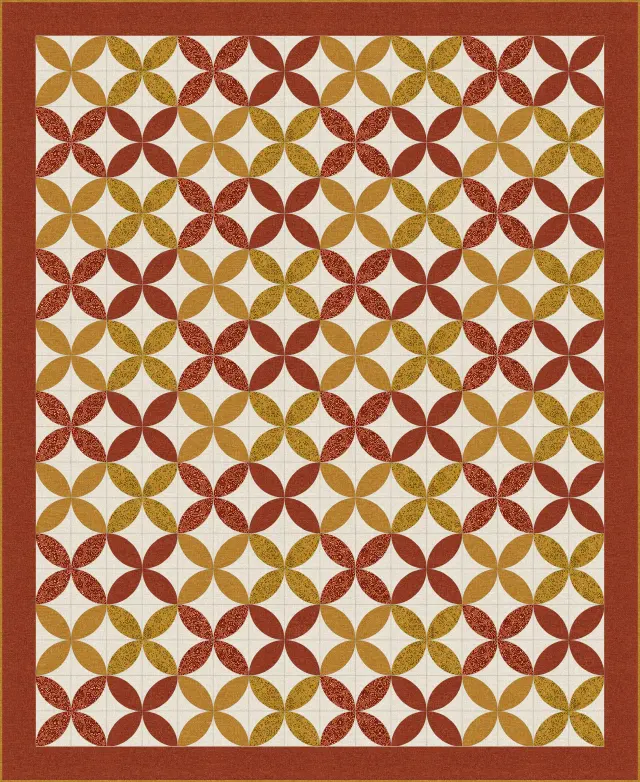 Orange Peel quilt, twin size, 72" × 88"