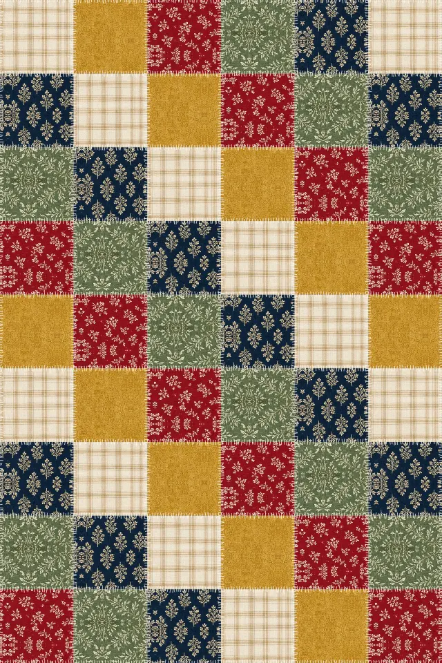 Rag quilt, crib size, 43" × 64"