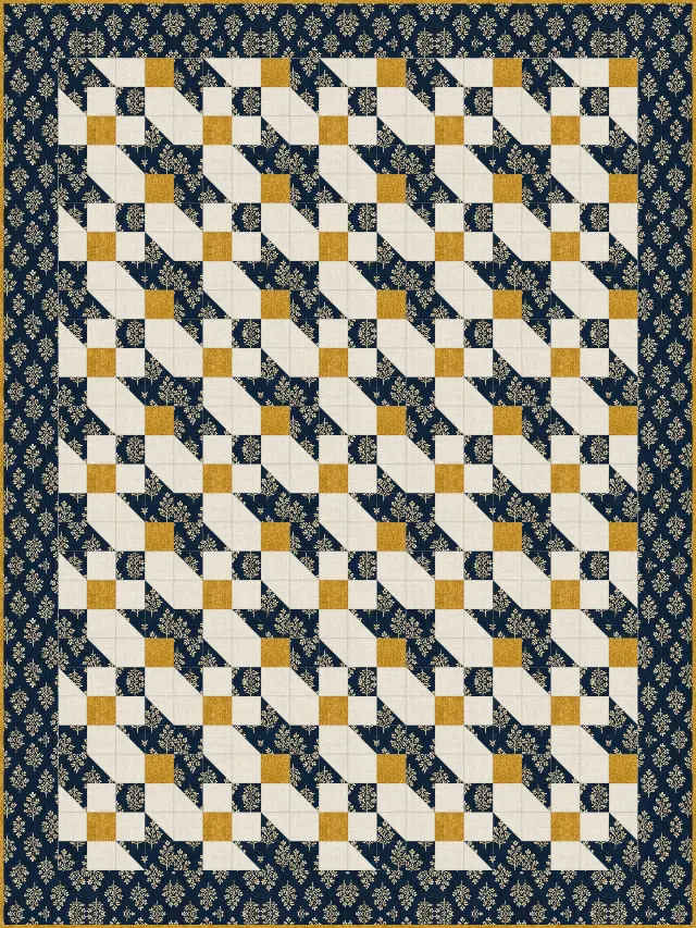 Road to Oklahoma quilt, crib size, 48" × 64"
