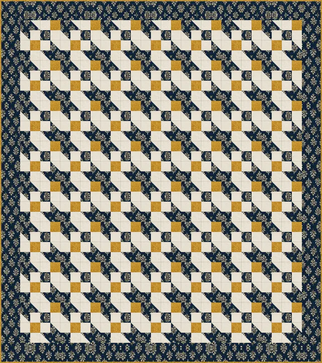Road to Oklahoma quilt, throw size, 64" × 72"