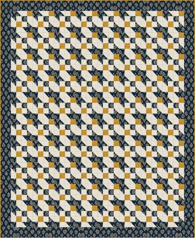 Road to Oklahoma quilt, twin size, 72" × 88"