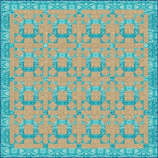 Rolling Stone quilt, throw size, 66" × 66"