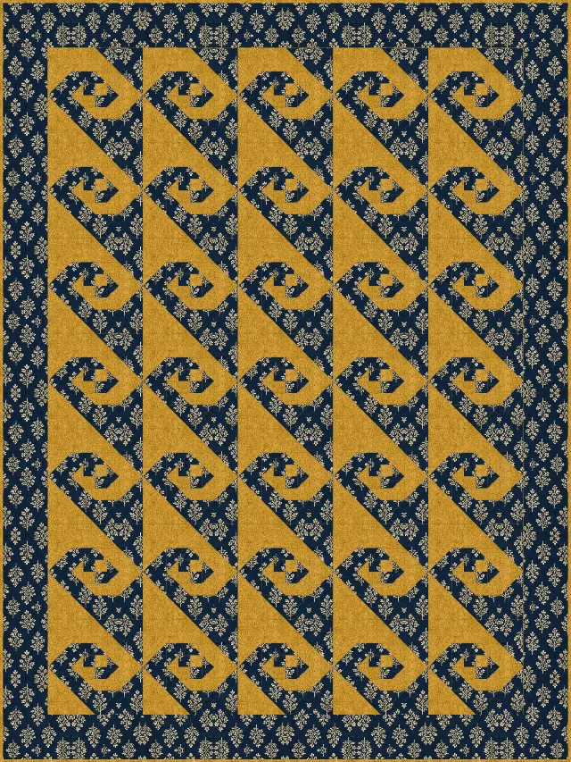 Snail's Trail quilt, crib size, 48" × 64"