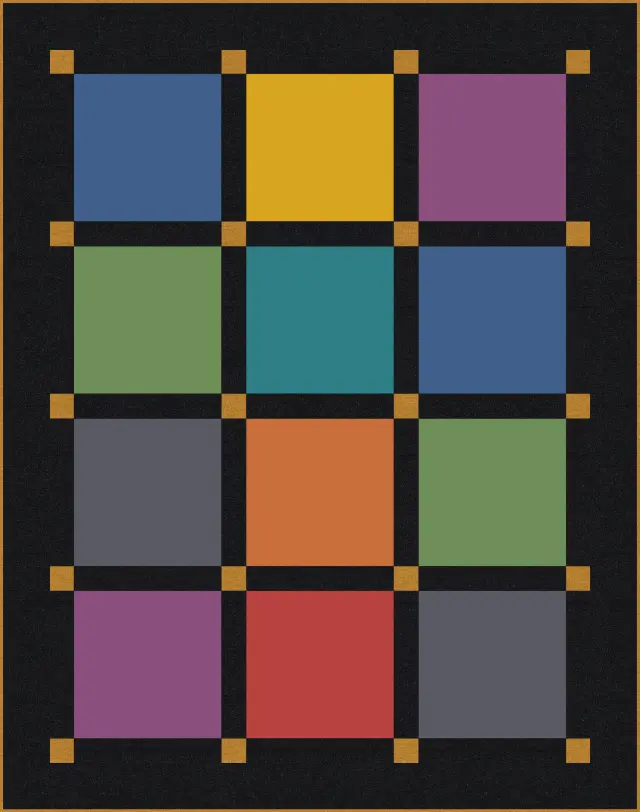 T-Shirt quilt, crib size, 52" × 66"