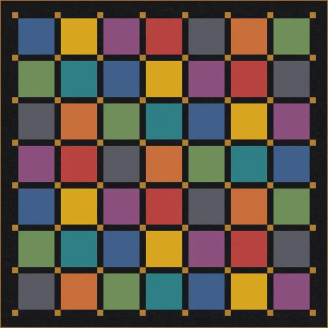 T-Shirt quilt, king size, 108" × 108"