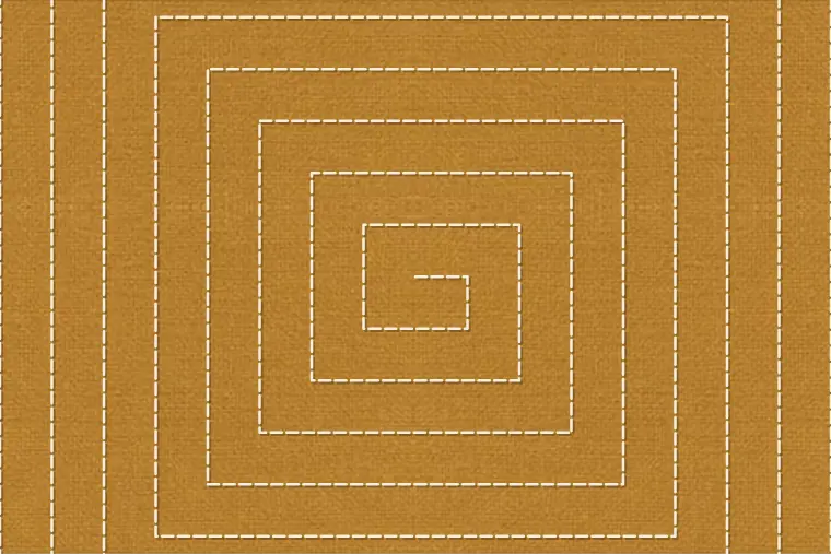 Square spiral quilting